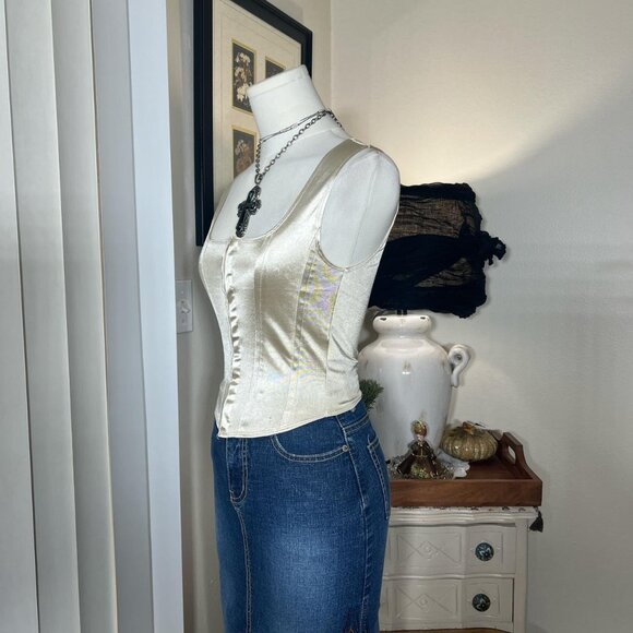 Y2k Papaya Corset Top - Picture 2 of 5